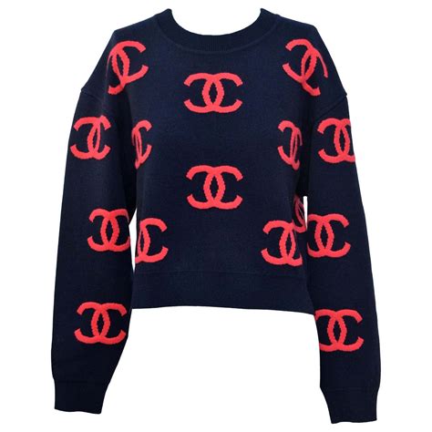 chanel paris sweater|authentic Chanel logo sweater.